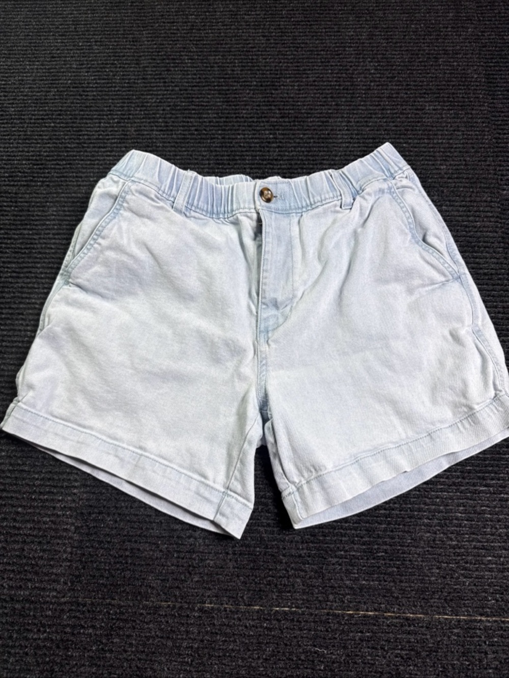 Light Blue Men’s Jean Shorts - Casual Elastic Waist